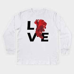Betta Fish - Love Kids Long Sleeve T-Shirt